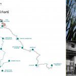 La cartina del cammino Le Strade dei Forti con evidenziate le tappe di riferimento - Infografica B. Usseglio